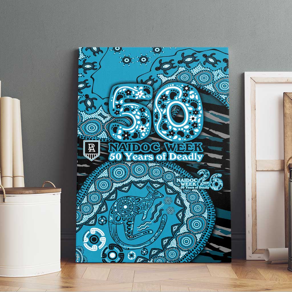 Port Adelaide NAIDOC Week 2026 Canvas Wall Art Australian Aboriginal Dot Art Dreamtime Pattern Style