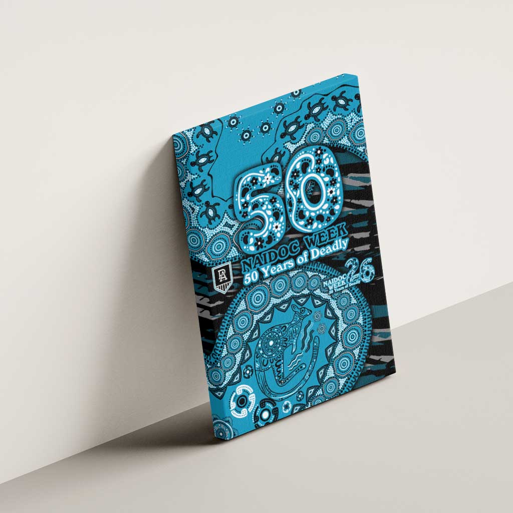 Port Adelaide NAIDOC Week 2026 Canvas Wall Art Australian Aboriginal Dot Art Dreamtime Pattern Style