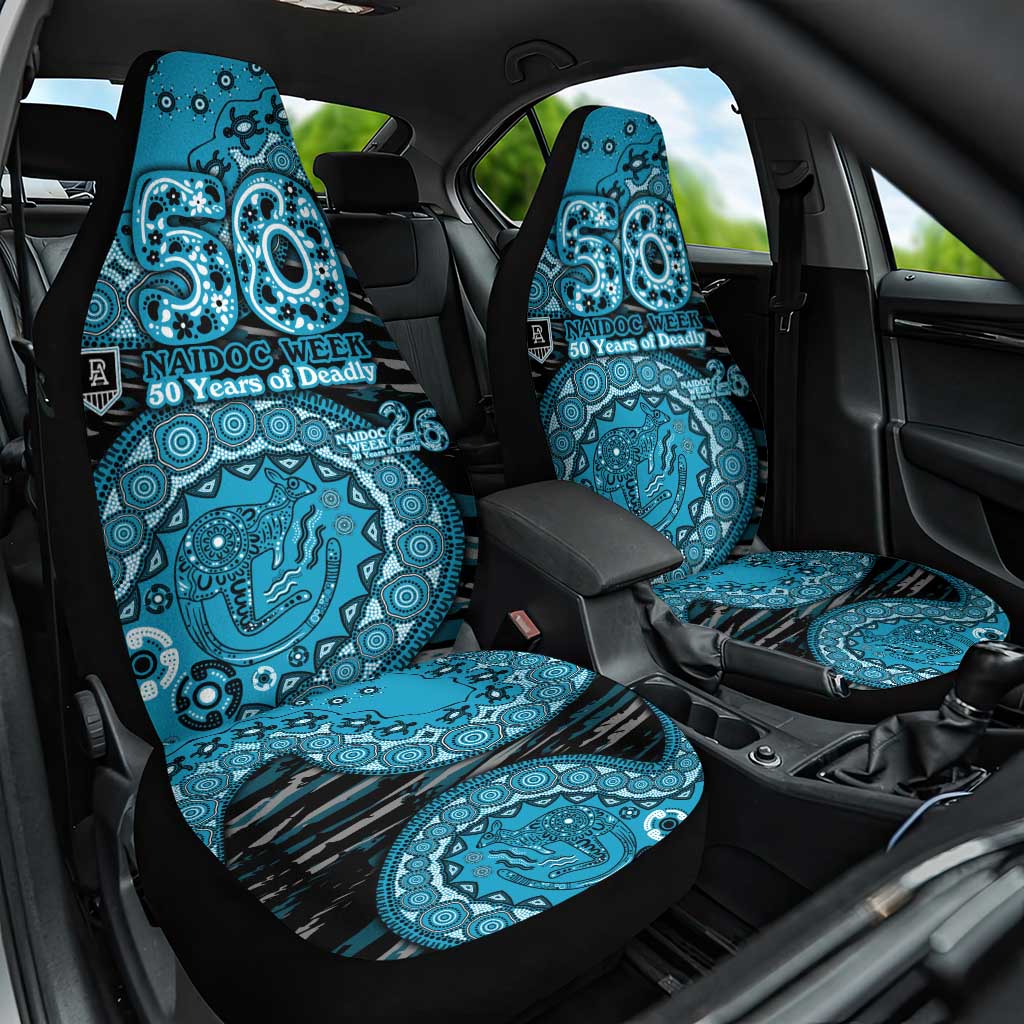 Port Adelaide NAIDOC Week 2026 Car Seat Cover Australian Aboriginal Dot Art Dreamtime Pattern Style