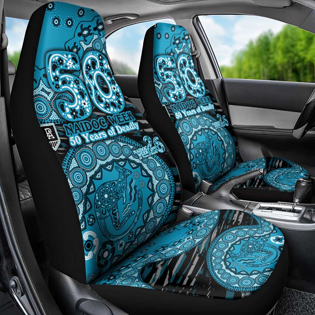 Port Adelaide NAIDOC Week 2026 Car Seat Cover Australian Aboriginal Dot Art Dreamtime Pattern Style