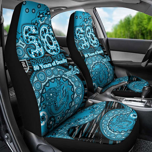 Port Adelaide NAIDOC Week 2026 Car Seat Cover Australian Aboriginal Dot Art Dreamtime Pattern Style