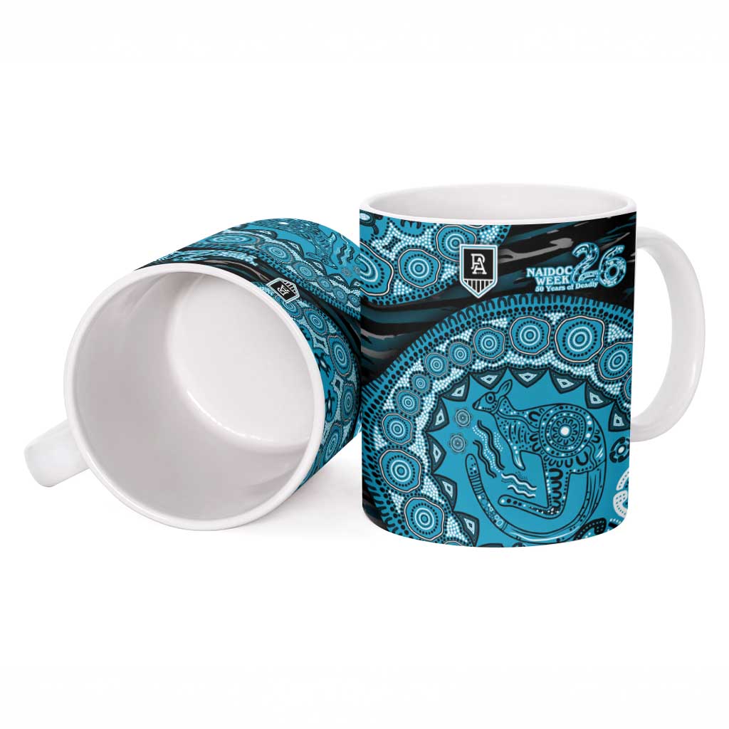 Port Adelaide NAIDOC Week 2026 Ceramic Mug Australian Aboriginal Dot Art Dreamtime Pattern Style