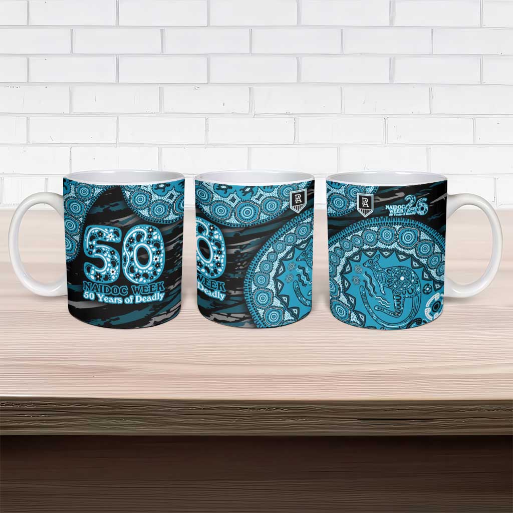 Port Adelaide NAIDOC Week 2026 Ceramic Mug Australian Aboriginal Dot Art Dreamtime Pattern Style