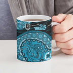 Port Adelaide NAIDOC Week 2026 Ceramic Mug Australian Aboriginal Dot Art Dreamtime Pattern Style