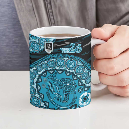 Port Adelaide NAIDOC Week 2026 Ceramic Mug Australian Aboriginal Dot Art Dreamtime Pattern Style