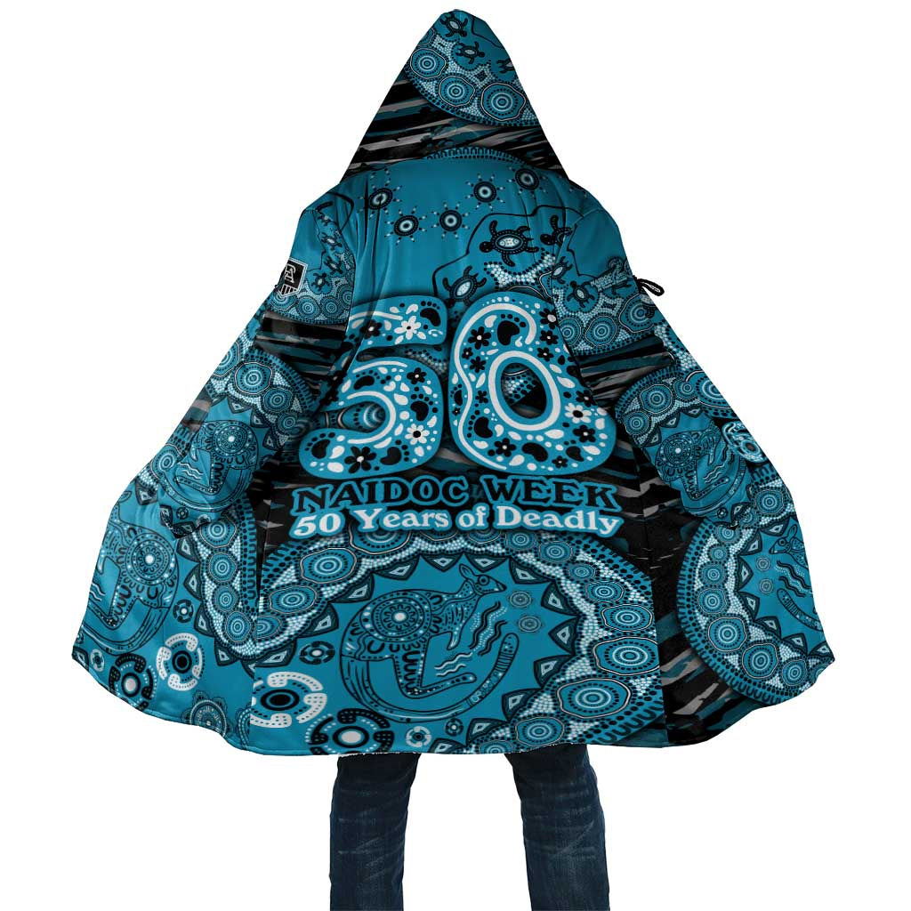 Port Adelaide NAIDOC Week 2026 Cloak Australian Aboriginal Dot Art Dreamtime Pattern Style