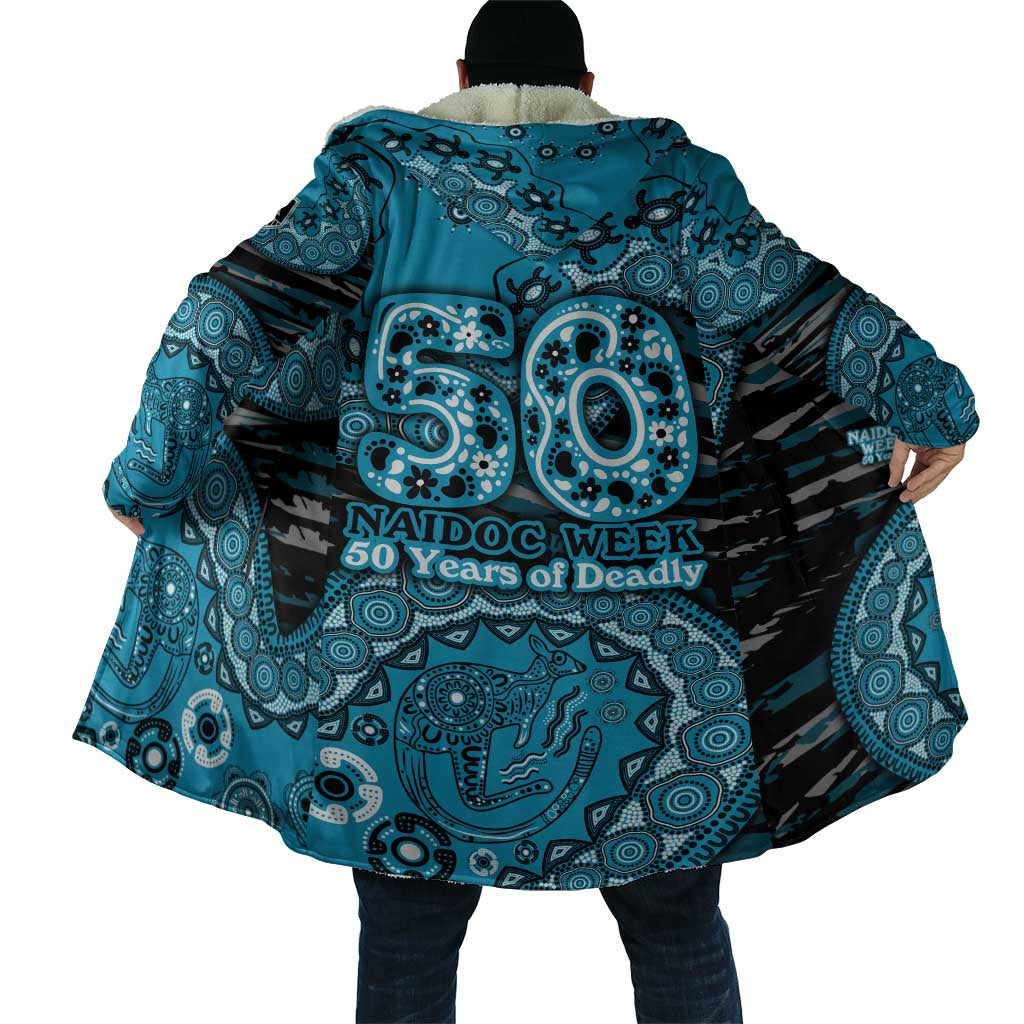 Port Adelaide NAIDOC Week 2026 Cloak Australian Aboriginal Dot Art Dreamtime Pattern Style
