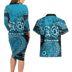 Port Adelaide NAIDOC Week 2026 Couples Matching Long Sleeve Bodycon Dress and Hawaiian Shirt Australian Aboriginal Dot Art Dreamtime Pattern Style