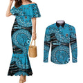 Port Adelaide NAIDOC Week 2026 Couples Matching Mermaid Dress and Long Sleeve Button Shirt Australian Aboriginal Dot Art Dreamtime Pattern Style