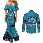 Port Adelaide NAIDOC Week 2026 Couples Matching Mermaid Dress and Long Sleeve Button Shirt Australian Aboriginal Dot Art Dreamtime Pattern Style