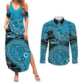 Port Adelaide NAIDOC Week 2026 Couples Matching Summer Maxi Dress and Long Sleeve Button Shirt Australian Aboriginal Dot Art Dreamtime Pattern Style