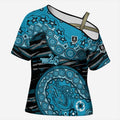 Port Adelaide NAIDOC Week 2026 Cross Shoulder Shirt Australian Aboriginal Dot Art Dreamtime Pattern Style