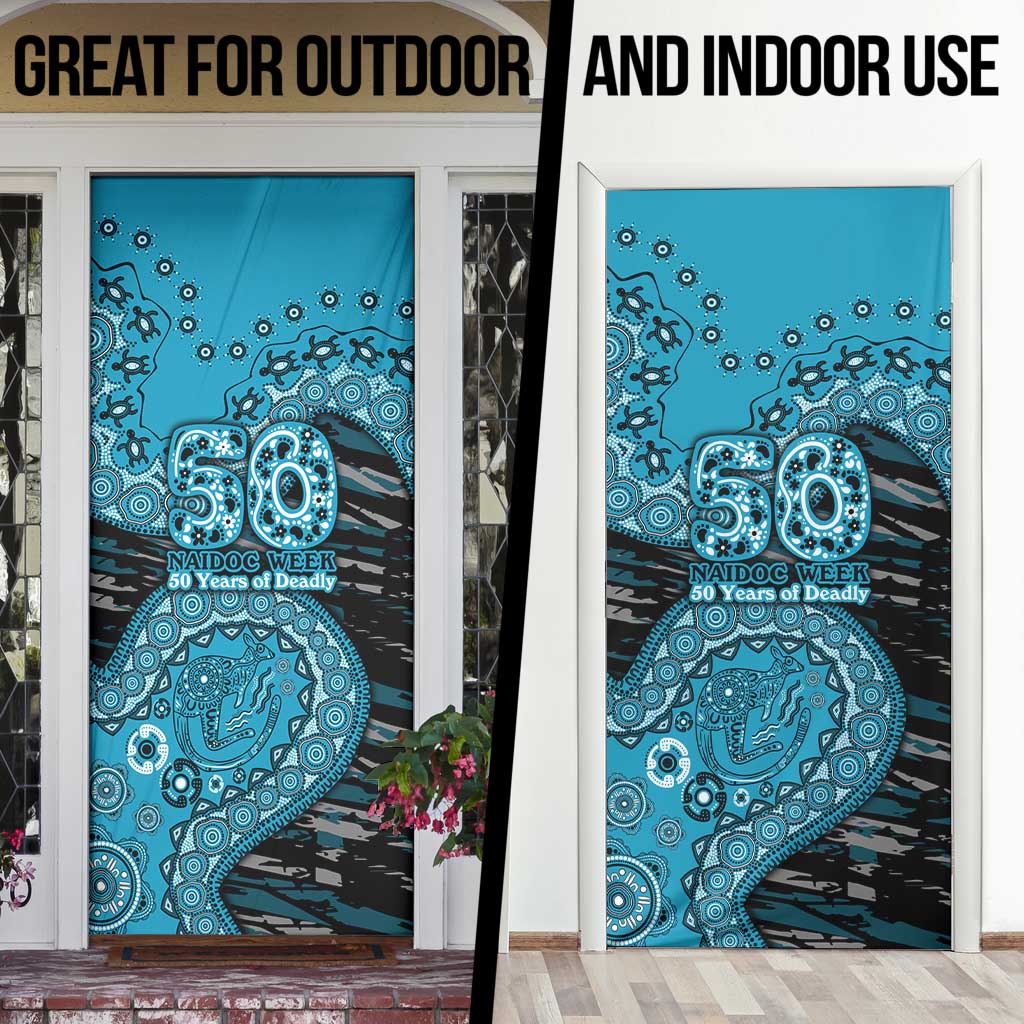 Port Adelaide NAIDOC Week 2026 Door Cover Australian Aboriginal Dot Art Dreamtime Pattern Style