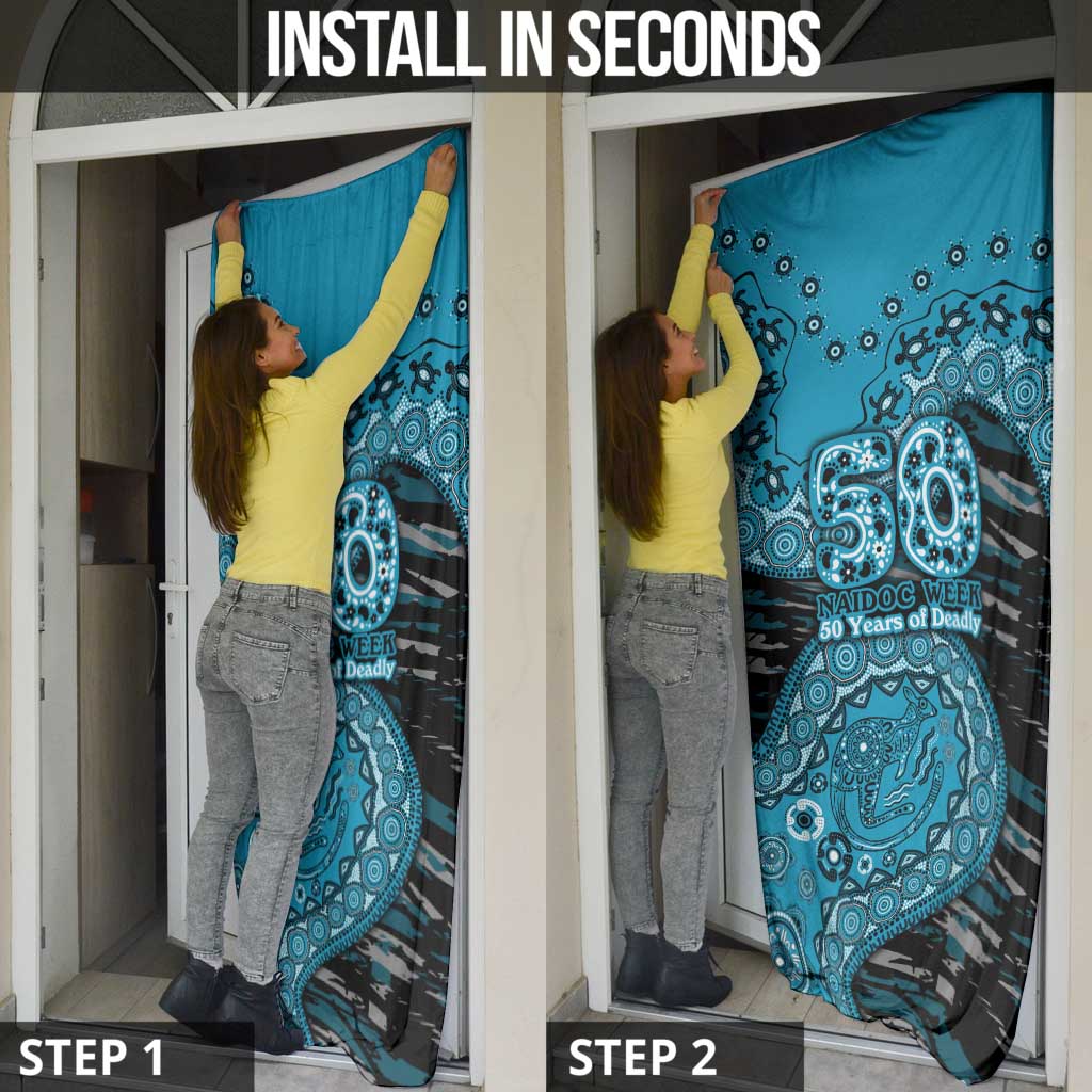 Port Adelaide NAIDOC Week 2026 Door Cover Australian Aboriginal Dot Art Dreamtime Pattern Style