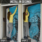 Port Adelaide NAIDOC Week 2026 Door Cover Australian Aboriginal Dot Art Dreamtime Pattern Style