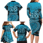 Port Adelaide NAIDOC Week 2026 Family Matching Long Sleeve Bodycon Dress and Hawaiian Shirt Australian Aboriginal Dot Art Dreamtime Pattern Style