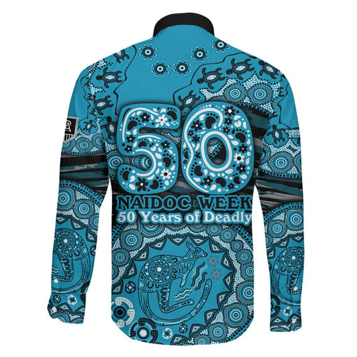 Port Adelaide NAIDOC Week 2026 Family Matching Mermaid Dress and Hawaiian Shirt Australian Aboriginal Dot Art Dreamtime Pattern Style