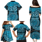 Port Adelaide NAIDOC Week 2026 Family Matching Puletasi and Hawaiian Shirt Australian Aboriginal Dot Art Dreamtime Pattern Style