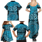 Port Adelaide NAIDOC Week 2026 Family Matching Summer Maxi Dress and Hawaiian Shirt Australian Aboriginal Dot Art Dreamtime Pattern Style