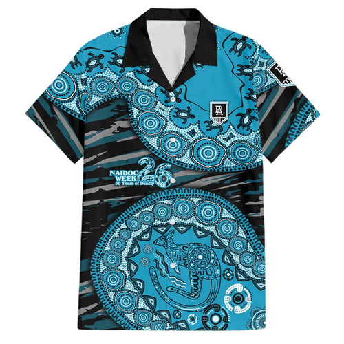 Port Adelaide NAIDOC Week 2026 Family Matching Summer Maxi Dress and Hawaiian Shirt Australian Aboriginal Dot Art Dreamtime Pattern Style
