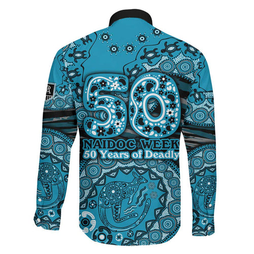 Port Adelaide NAIDOC Week 2026 Family Matching Summer Maxi Dress and Hawaiian Shirt Australian Aboriginal Dot Art Dreamtime Pattern Style