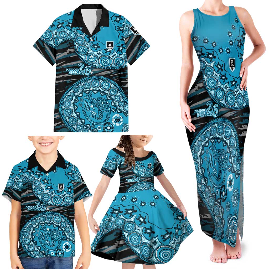 Port Adelaide NAIDOC Week 2026 Family Matching Tank Maxi Dress and Hawaiian Shirt Australian Aboriginal Dot Art Dreamtime Pattern Style