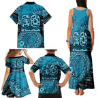 Port Adelaide NAIDOC Week 2026 Family Matching Tank Maxi Dress and Hawaiian Shirt Australian Aboriginal Dot Art Dreamtime Pattern Style