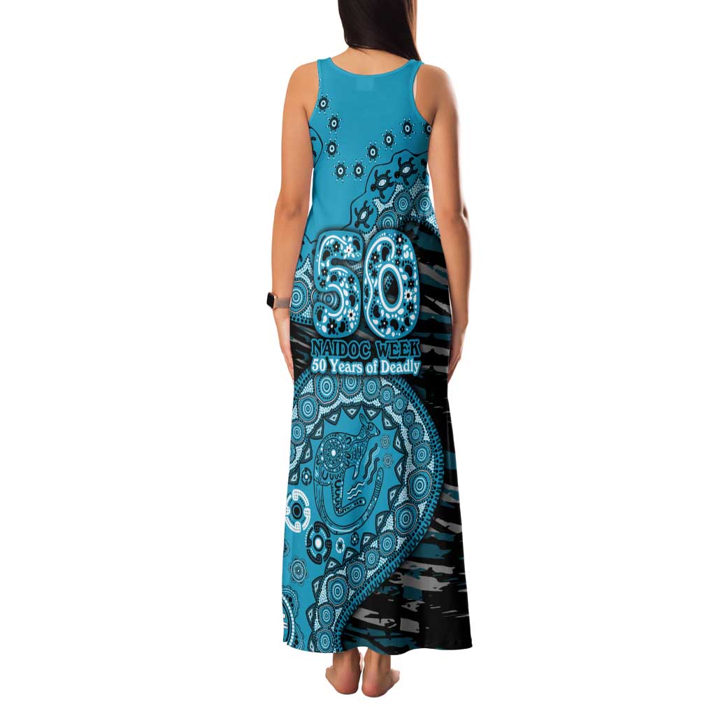 Port Adelaide NAIDOC Week 2026 Family Matching Tank Maxi Dress and Hawaiian Shirt Australian Aboriginal Dot Art Dreamtime Pattern Style