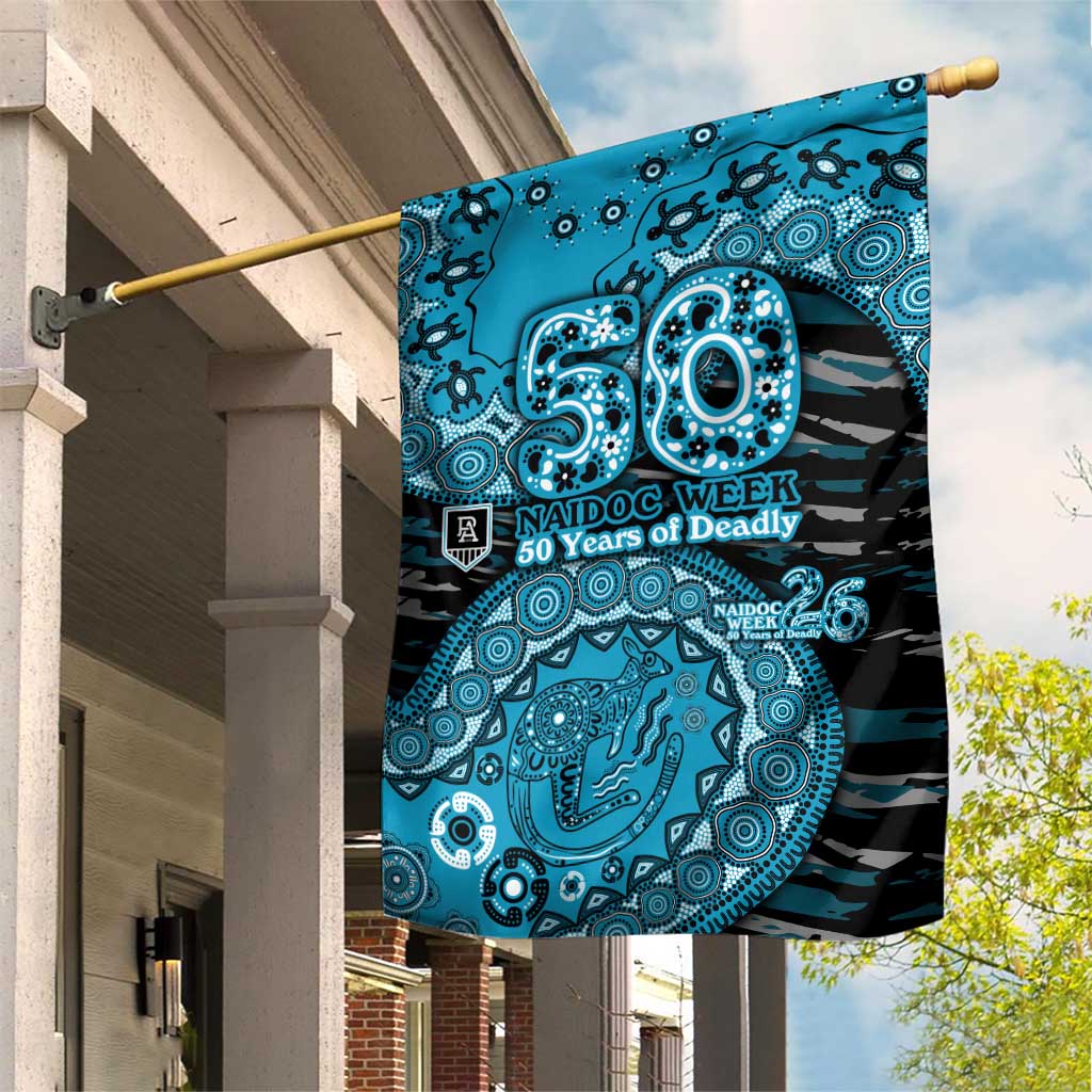 Port Adelaide NAIDOC Week 2026 Garden Flag Australian Aboriginal Dot Art Dreamtime Pattern Style