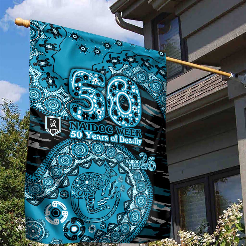 Port Adelaide NAIDOC Week 2026 Garden Flag Australian Aboriginal Dot Art Dreamtime Pattern Style