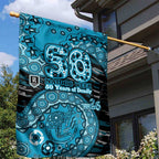 Port Adelaide NAIDOC Week 2026 Garden Flag Australian Aboriginal Dot Art Dreamtime Pattern Style