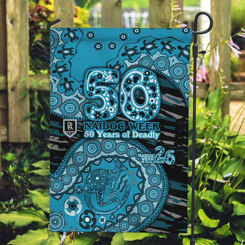 Port Adelaide NAIDOC Week 2026 Garden Flag Australian Aboriginal Dot Art Dreamtime Pattern Style