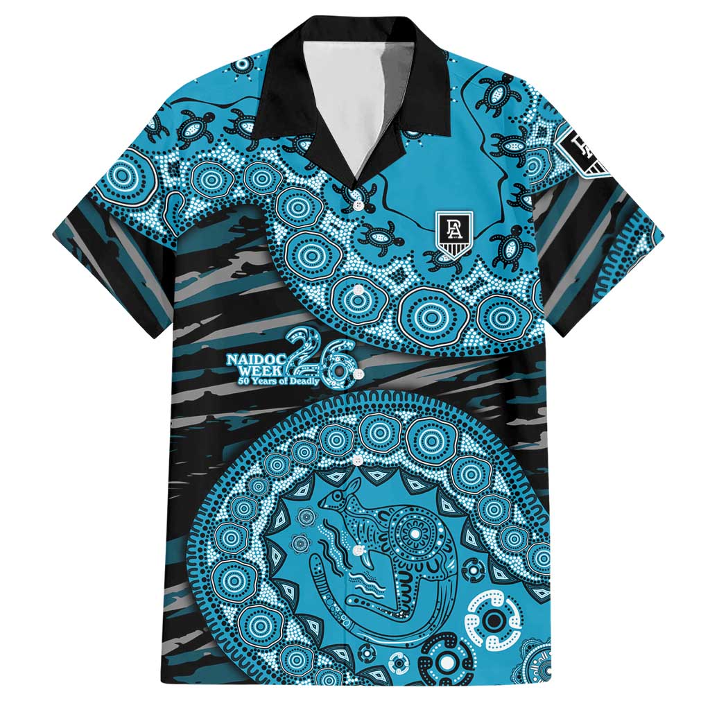 Port Adelaide NAIDOC Week 2026 Hawaiian Shirt Australian Aboriginal Dot Art Dreamtime Pattern Style