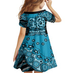 Port Adelaide NAIDOC Week 2026 Kid Short Sleeve Dress Australian Aboriginal Dot Art Dreamtime Pattern Style