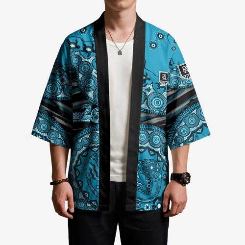 Port Adelaide NAIDOC Week 2026 Kimono Australian Aboriginal Dot Art Dreamtime Pattern Style