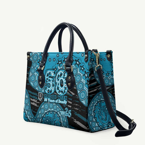 Port Adelaide NAIDOC Week 2026 Leather Bag Australian Aboriginal Dot Art Dreamtime Pattern Style