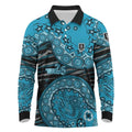 Port Adelaide NAIDOC Week 2026 Long Sleeve Polo Shirt Australian Aboriginal Dot Art Dreamtime Pattern Style