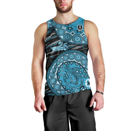 Port Adelaide NAIDOC Week 2026 Men Tank Top Australian Aboriginal Dot Art Dreamtime Pattern Style