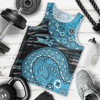 Port Adelaide NAIDOC Week 2026 Men Tank Top Australian Aboriginal Dot Art Dreamtime Pattern Style
