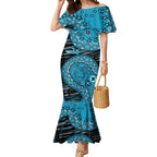 Port Adelaide NAIDOC Week 2026 Mermaid Dress Australian Aboriginal Dot Art Dreamtime Pattern Style