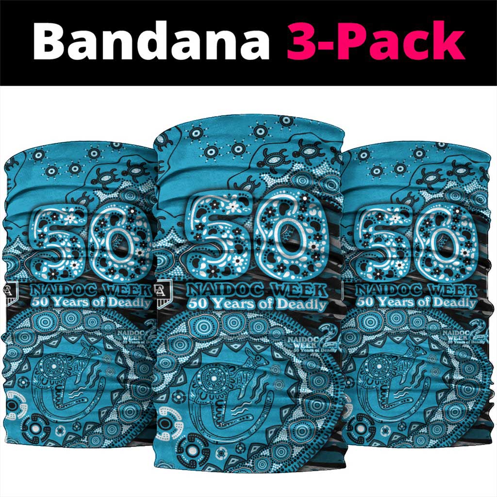 Port Adelaide NAIDOC Week 2026 Neck Gaiter Australian Aboriginal Dot Art Dreamtime Pattern Style