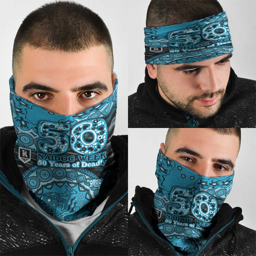 Port Adelaide NAIDOC Week 2026 Neck Gaiter Australian Aboriginal Dot Art Dreamtime Pattern Style