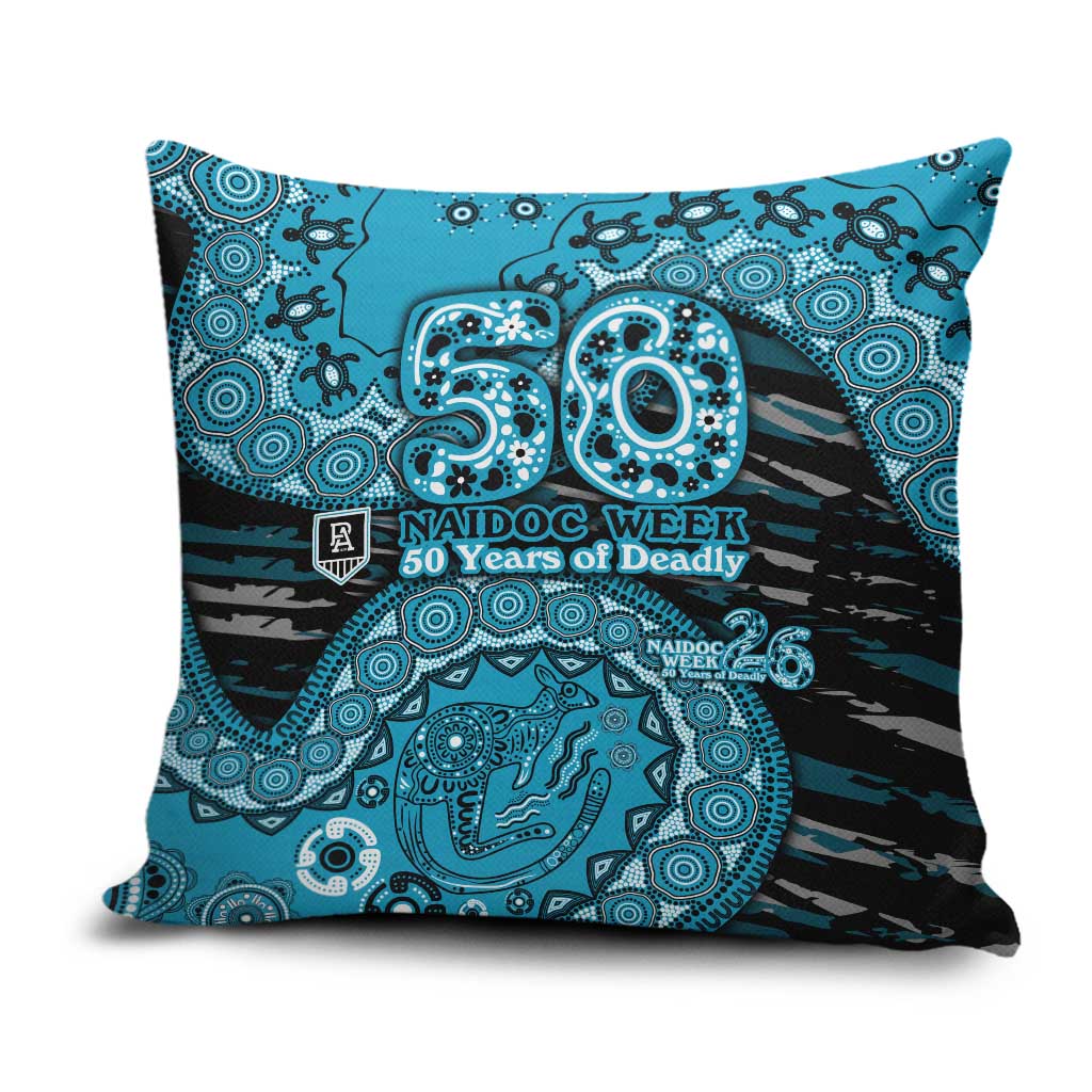 Port Adelaide NAIDOC Week 2026 Pillow Cover Australian Aboriginal Dot Art Dreamtime Pattern Style