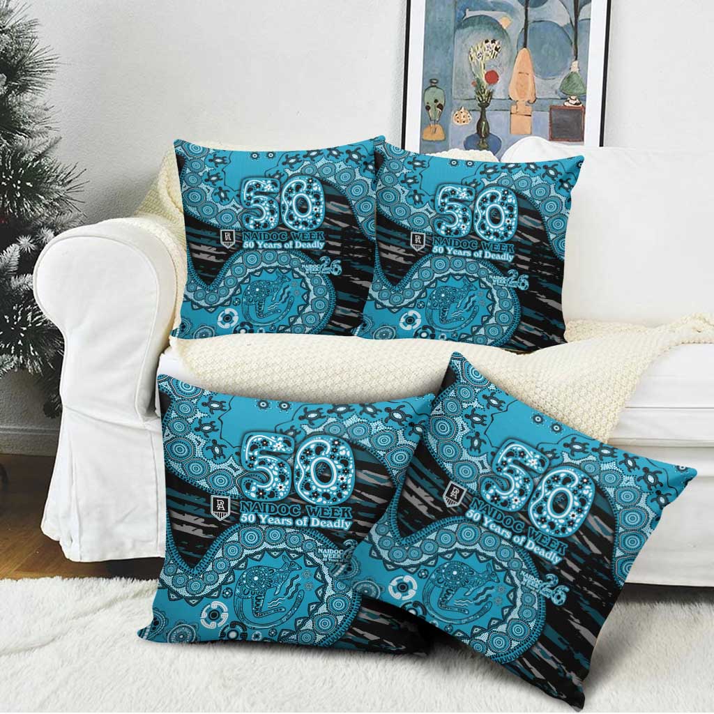Port Adelaide NAIDOC Week 2026 Pillow Cover Australian Aboriginal Dot Art Dreamtime Pattern Style