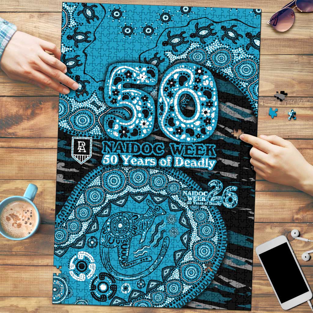 Port Adelaide NAIDOC Week 2026 Puzzle Australian Aboriginal Dot Art Dreamtime Pattern Style