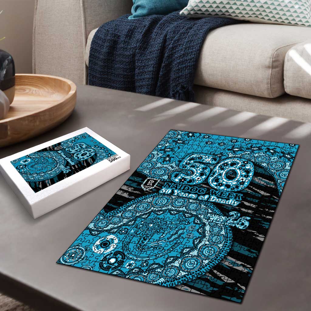 Port Adelaide NAIDOC Week 2026 Puzzle Australian Aboriginal Dot Art Dreamtime Pattern Style