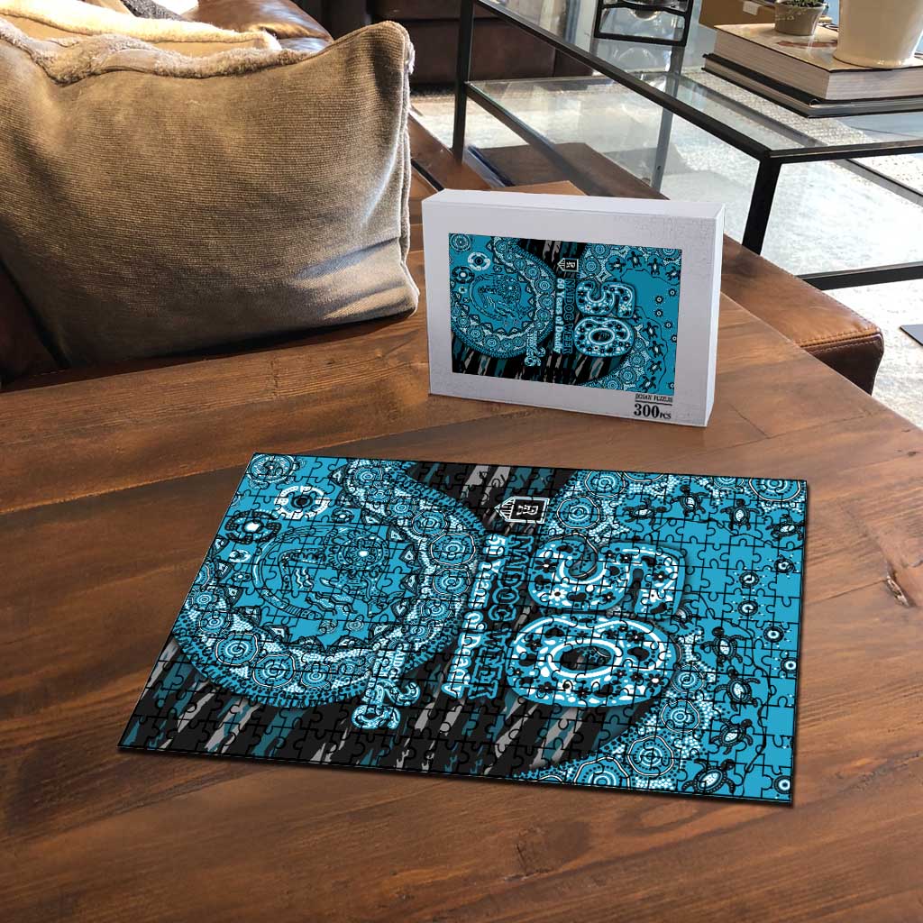 Port Adelaide NAIDOC Week 2026 Puzzle Australian Aboriginal Dot Art Dreamtime Pattern Style