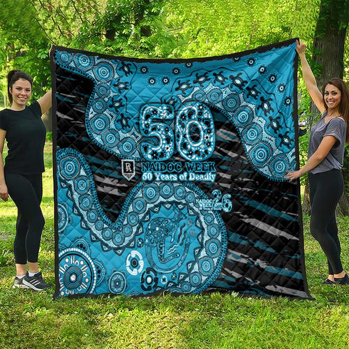 Port Adelaide NAIDOC Week 2026 Quilt Australian Aboriginal Dot Art Dreamtime Pattern Style