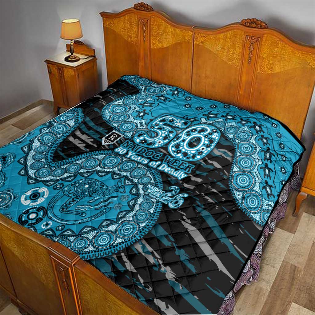 Port Adelaide NAIDOC Week 2026 Quilt Australian Aboriginal Dot Art Dreamtime Pattern Style