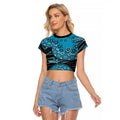 Port Adelaide NAIDOC Week 2026 Raglan Cropped T Shirt Australian Aboriginal Dot Art Dreamtime Pattern Style